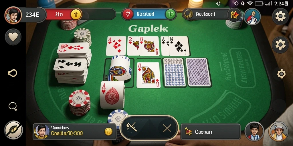 Screenshot permainan Gaple yang menarik dan seru.