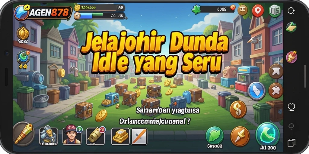 Screenshot AGEN878 menampilkan gameplay Idle yang seru dan interaktif.