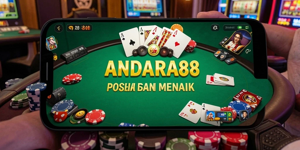 Tampilan gameplay ANDARA88 saat bermain Poker online.