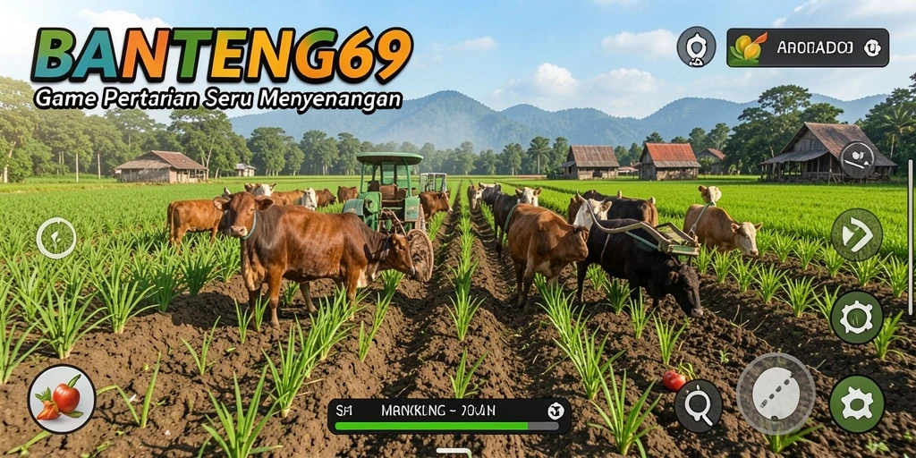 Screenshot menunjukkan gameplay menarik dari BANTENG69 saat bertani.