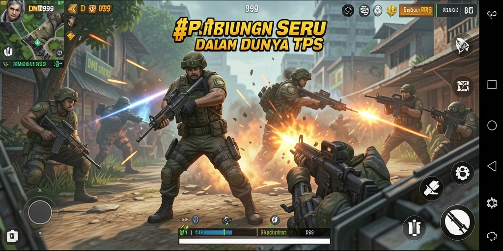 Gameplay TPS yang seru dan mendebarkan dalam DMD999.