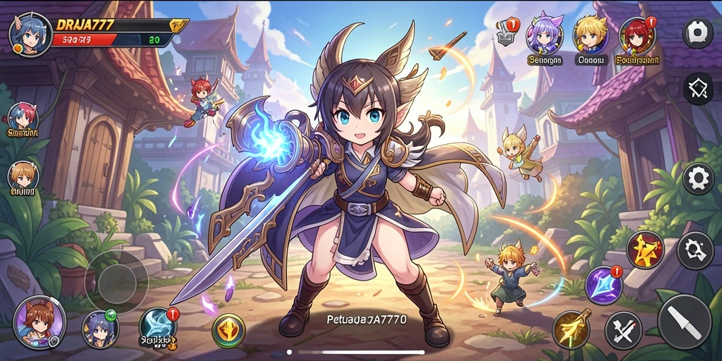 Tampilan menakjubkan dari gameplay DRAJA777 dalam dunia Anime.