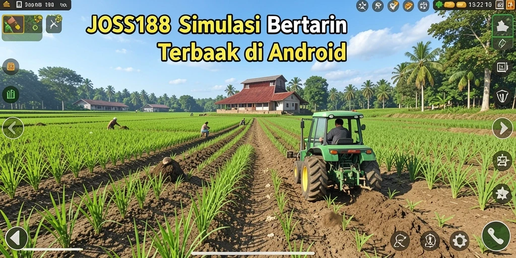 Screenshot gameplay <strong>JOSS188</strong> menampilkan ladang yang subur dan tanaman yang siap panen.