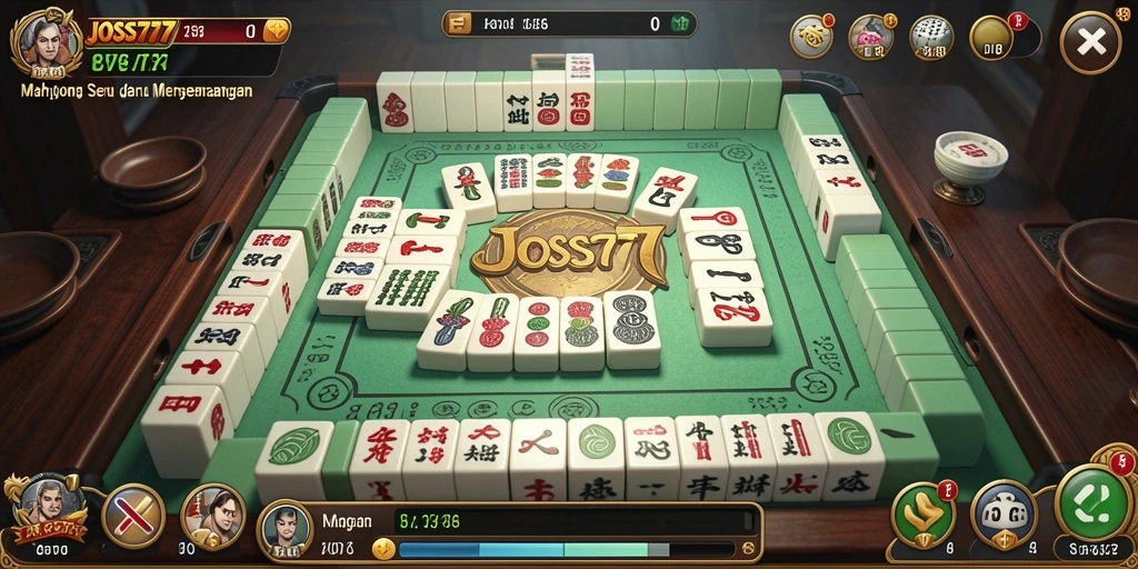 Tangkapan layar gameplay JOSS777 dengan papan Mahjong yang menantang dan indah.