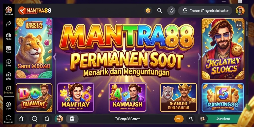 Screenshot MANTRA88 menunjukkan gameplay Slot yang menarik dan penuh warna.