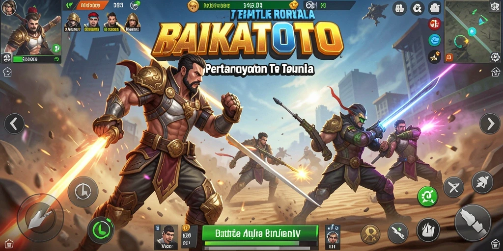 Screenshot gameplay MIKATOTO menampilkan aksi Battle Royale yang mendebarkan.