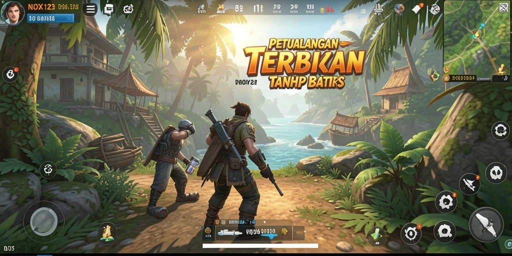 Tampilan gameplay NOX123 yang menakjubkan di dunia Open World.