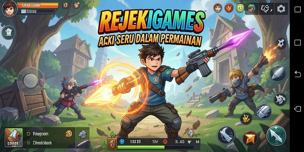 Gambaran gameplay REJEKIGAMES yang penuh aksi dan tantangan.
