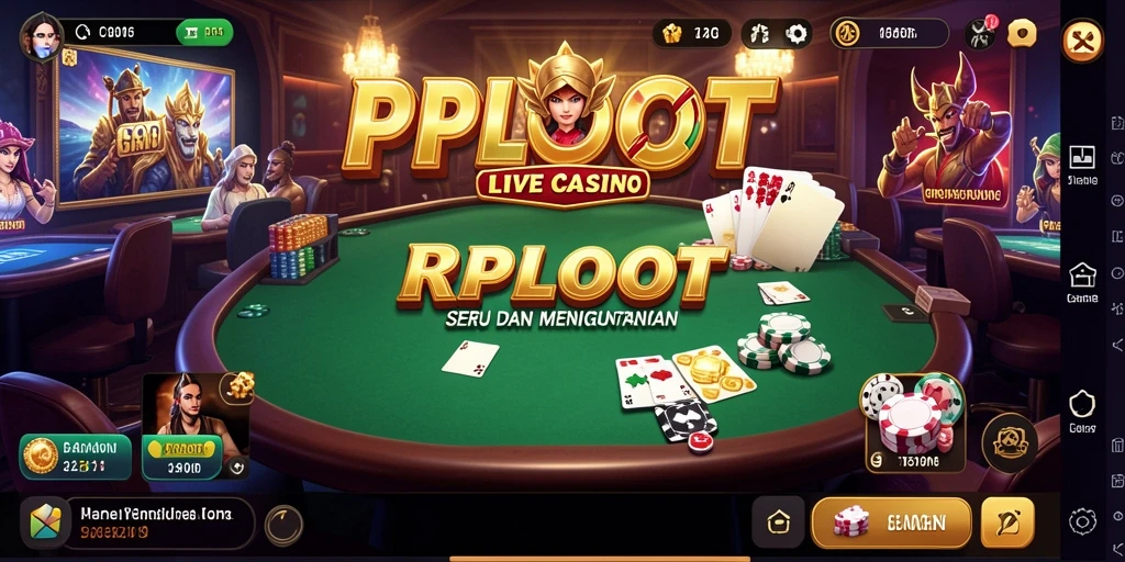 Tampilan gameplay Live Casino RPLOOT yang menarik dan interaktif.