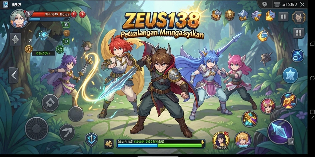 Tampilan gameplay menarik dari ZEUS138 dengan karakter anime.